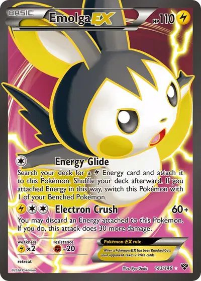 Emolga EX (143 Full Art) — XY Base Set 143