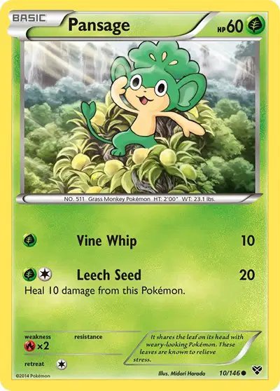 Pansage — XY Base Set 10