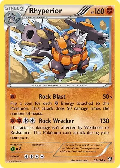 Rhyperior — XY Base Set 62