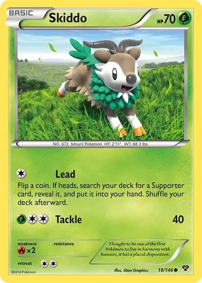 Skiddo — XY Base Set 18