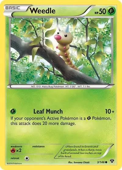 Weedle — XY Base Set 3
