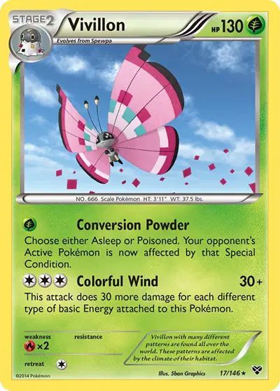 Vivillon (Meadow [Pink]) — XY Base Set 17