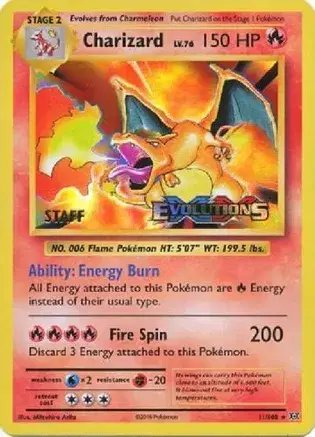 Charizard (Staff Prerelease) — XY Promos 11/108