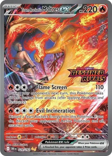 Team Rocket's Moltres ex (Destined Rivals Stamp) — Scarlet & Violet Promo 229/182