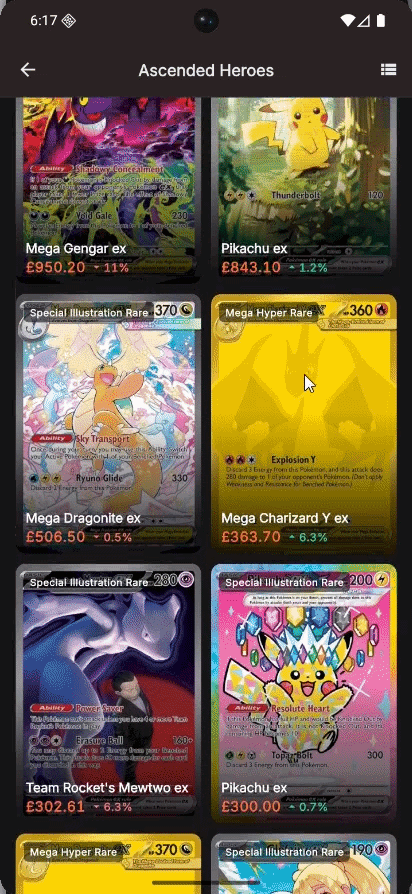 PokeDeal Finder App — card search and pricing